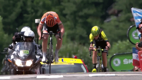 Gif un sprint de vélo